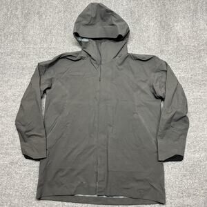 VIEV Gemma Mid Coat Womens Large Gray Hooded Gore-Tex Waterproof Shell Rain